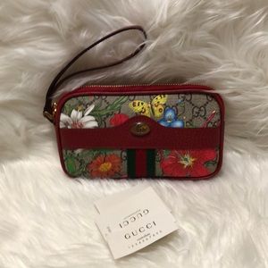 GG Flora Wrist Wallet